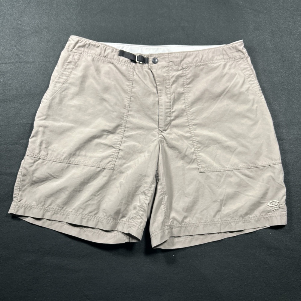 Mountain Hardwear Hiking Shorts Mens XL Tan Nylon Belted Cargo OM1880